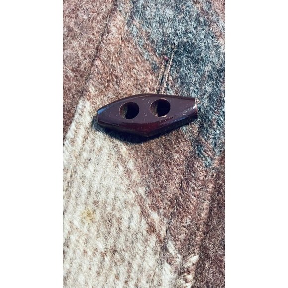 Vintage Casa de Lana 100% Virgin Wool Hooded Belted Retro Coat Women’s Size 9/10 - Picture 8 of 14